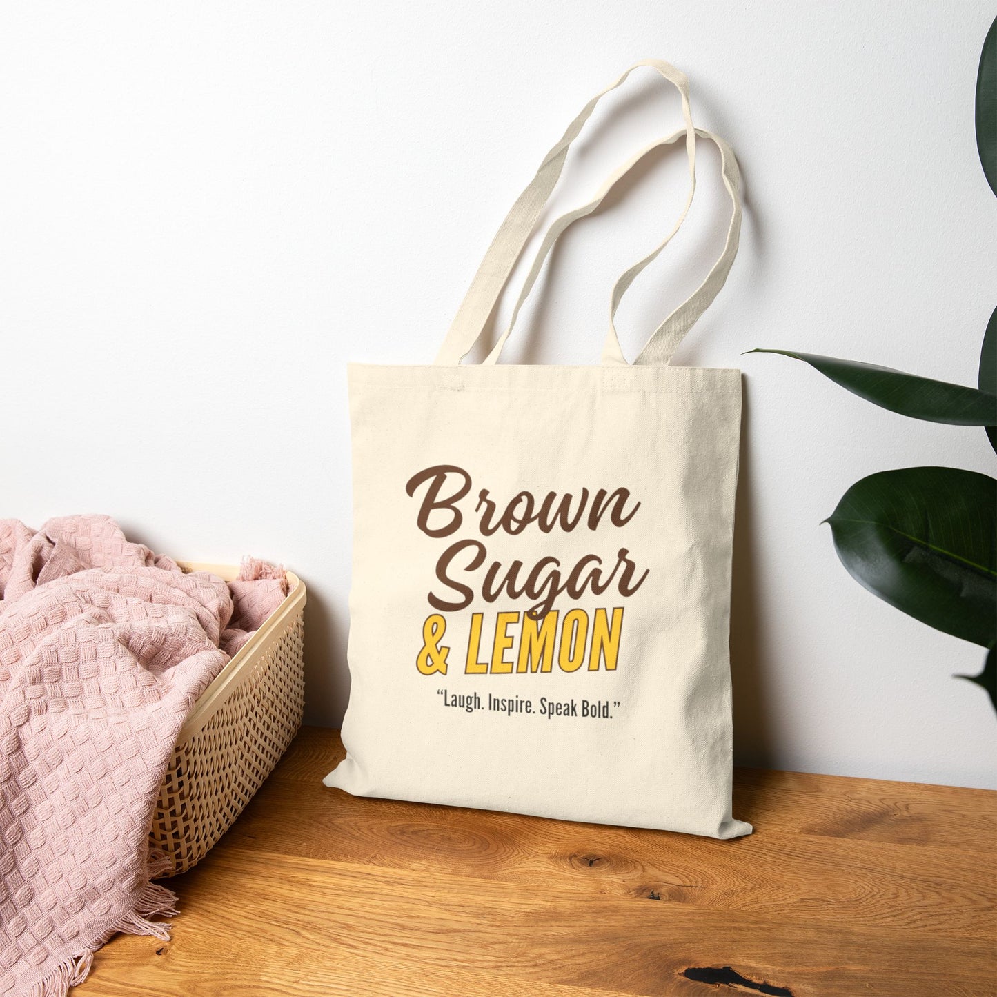Logo Canvas Tote Bag, Natural