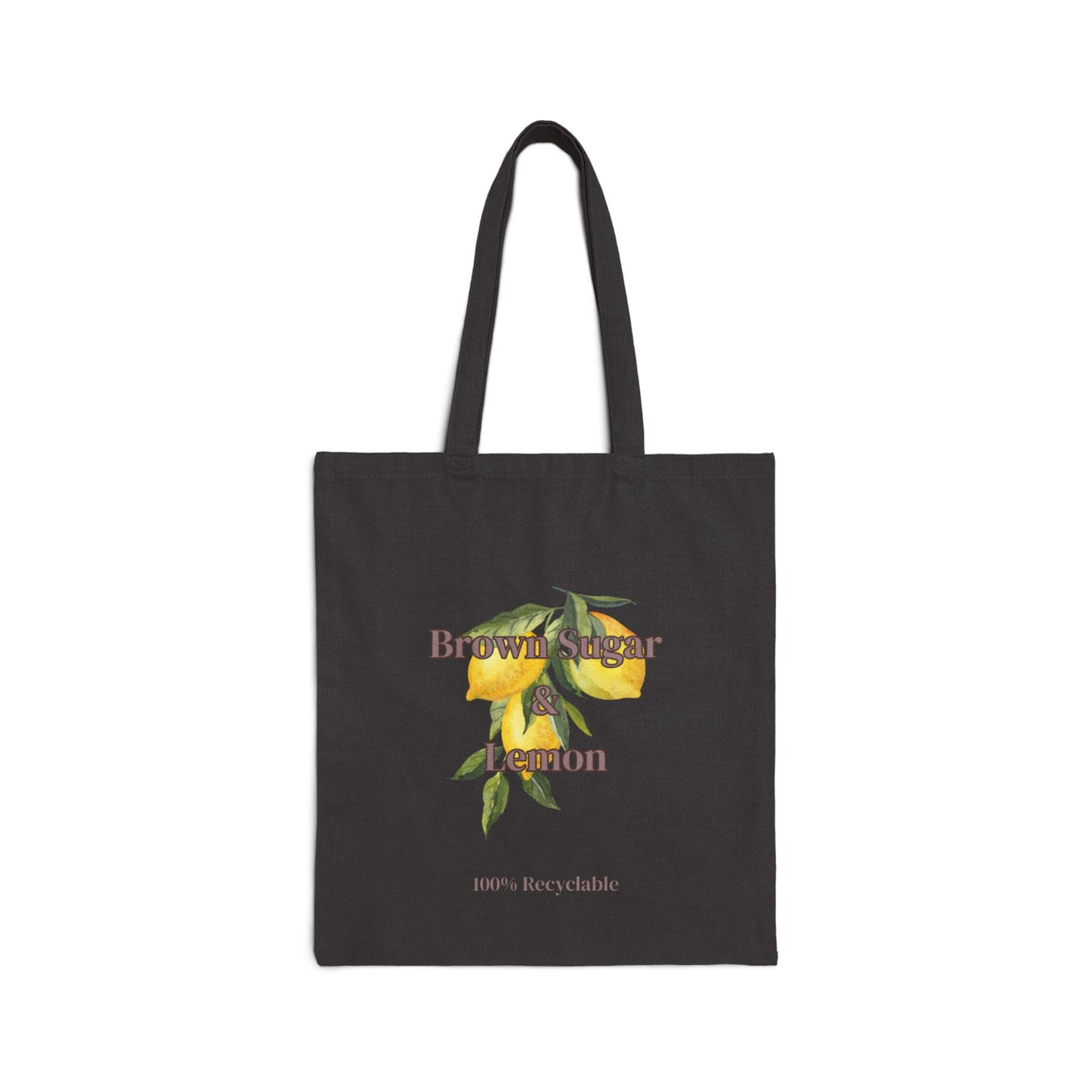 Brown Sugar & Lemon Recyclable Tote Bag, Black