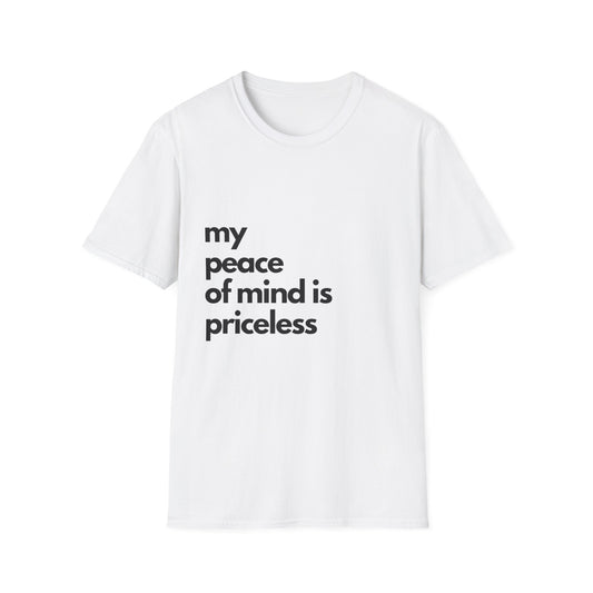 White Peace of Mind Unisex T-Shirt