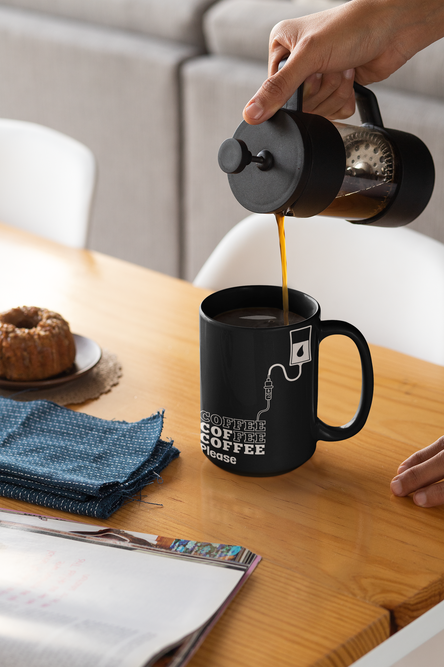 Coffee Lover Mug (15oz) - "Coffee Coffee Coffee Please"