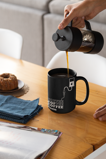 Coffee Lover Mug (15oz) - "Coffee Coffee Coffee Please"